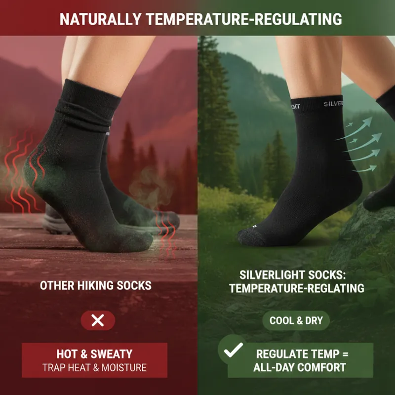 Temperature-regulating socks