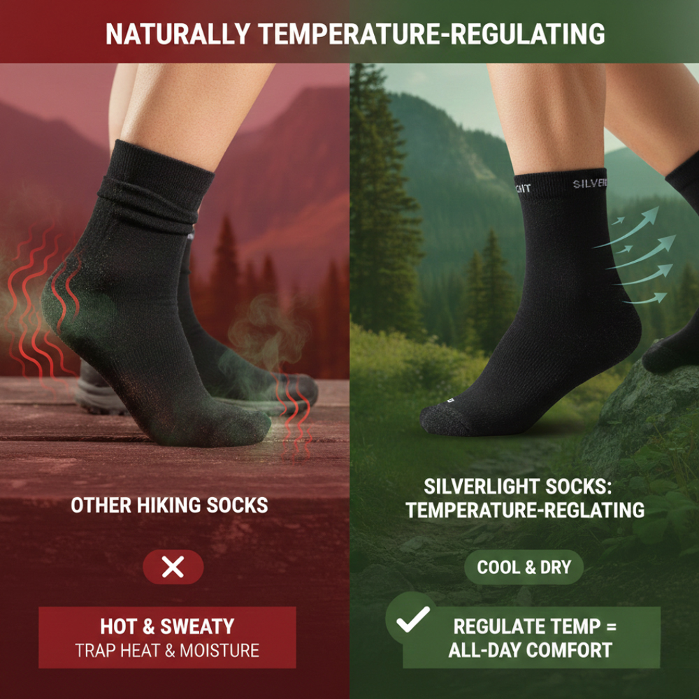 Temperature-regulating socks
