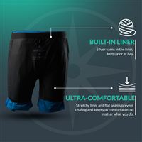 Blue shorts gallery image 2