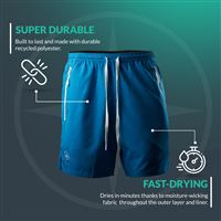 Blue shorts gallery image 3