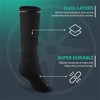 Black crew socks gallery image 2