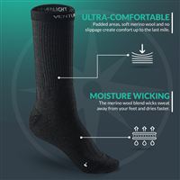 Black crew socks gallery image 3