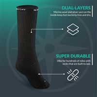 Black winter crew socks gallery image 2