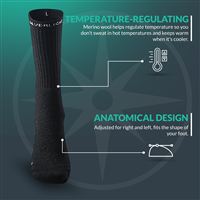 Black winter crew socks gallery image 4