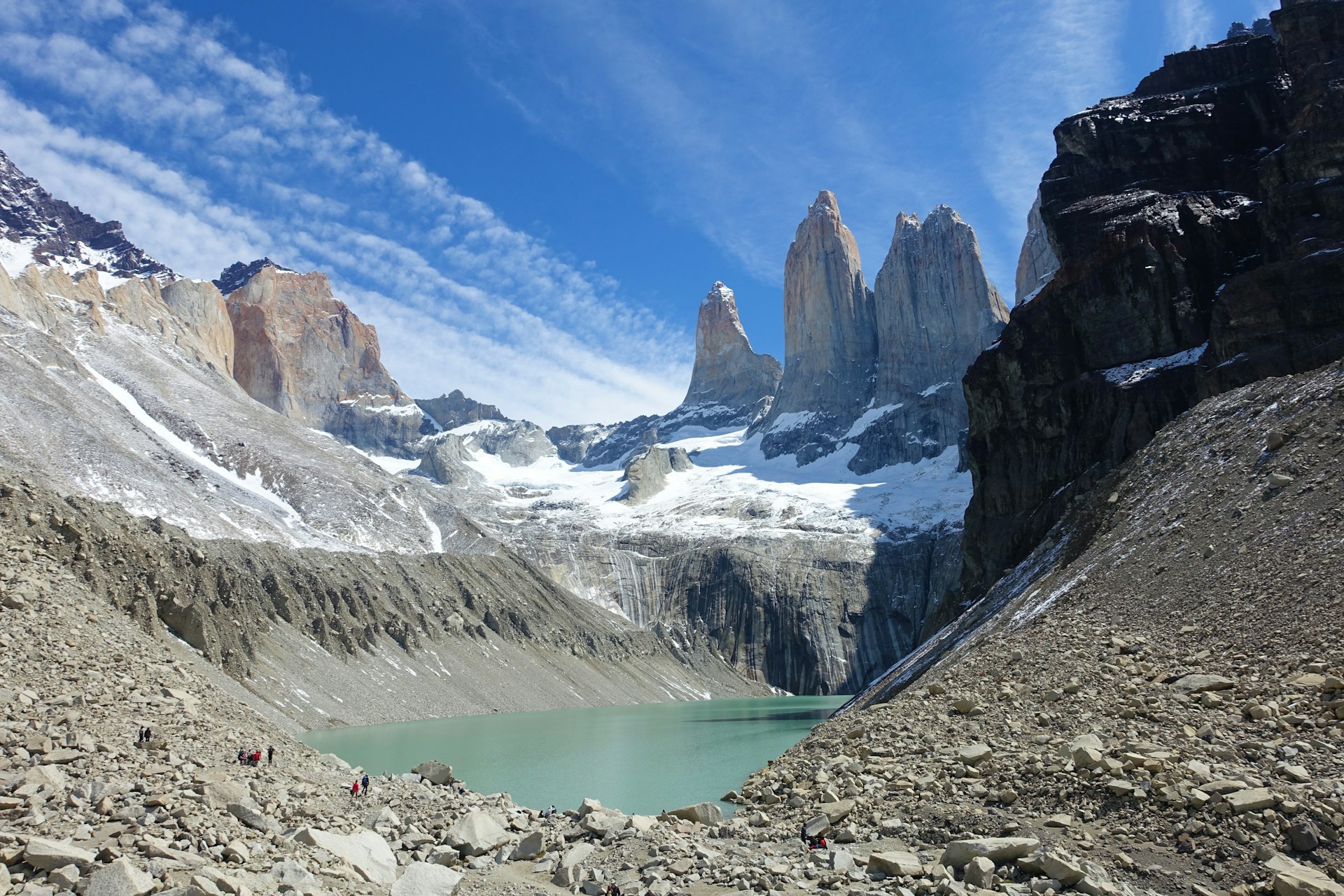 A mountain lake in Torres del Paine, Chile