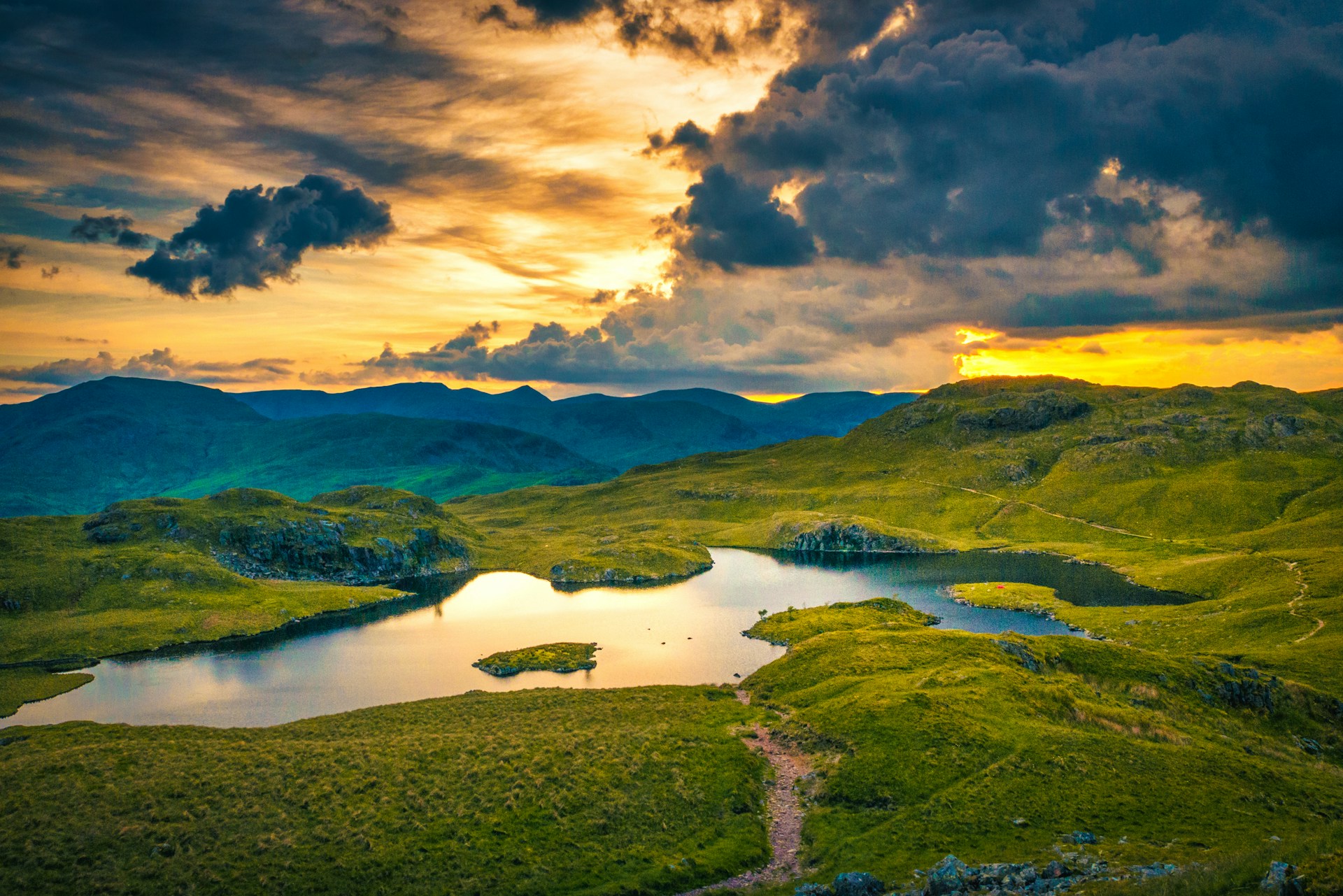 The green hills and lakes of England's Lake District