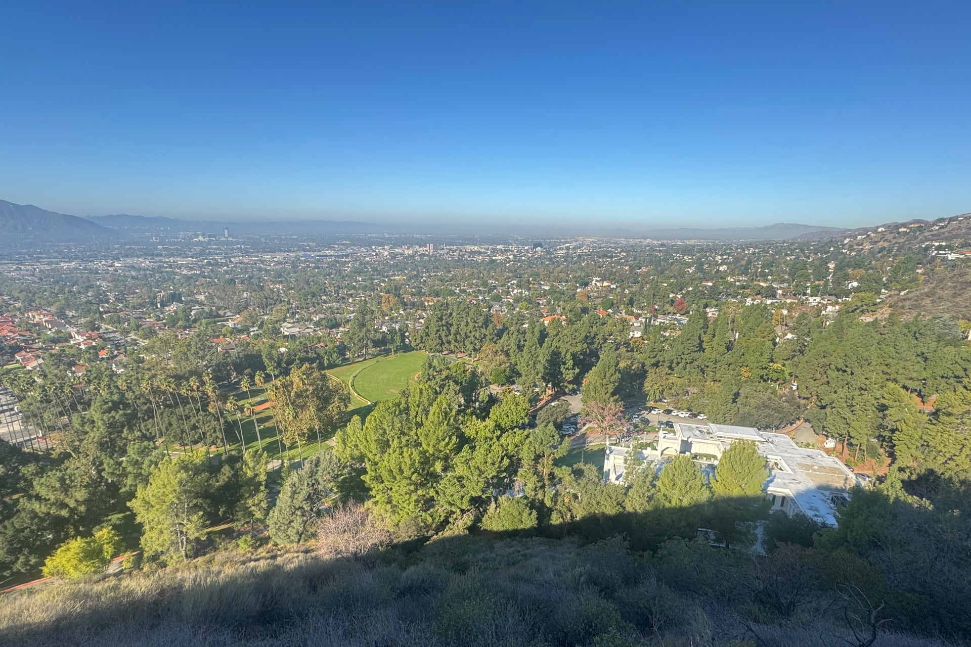 Brand Park viewed from the Verdugo Mountains above Glendale