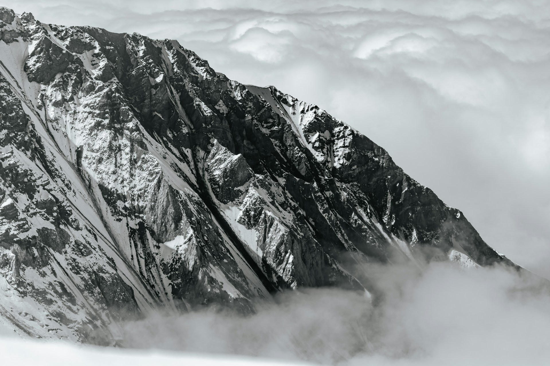 Mount St. Helens beneath a cloudy Washington sky
