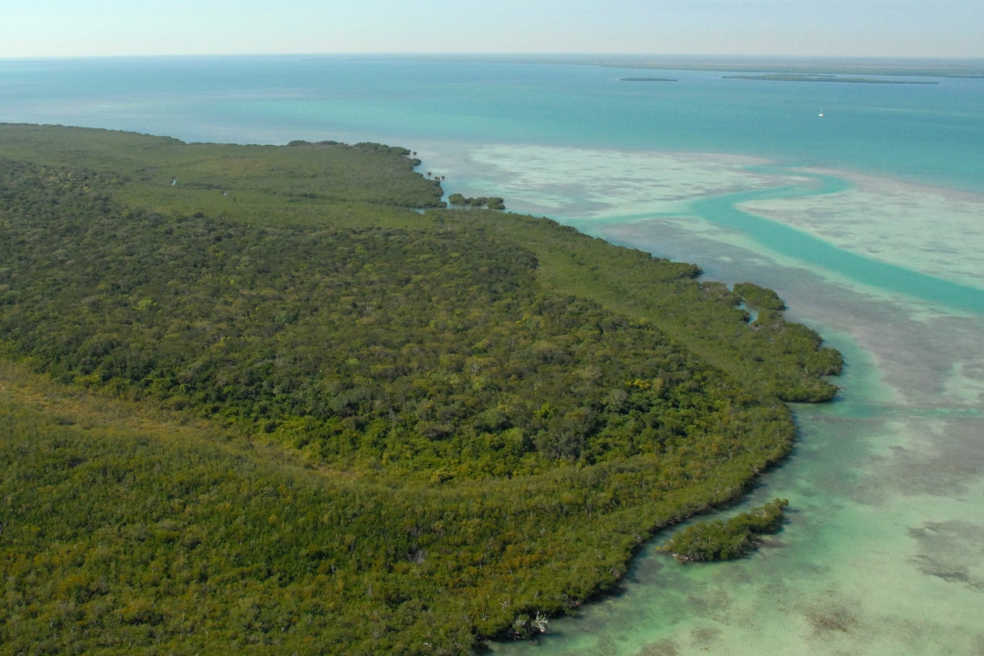 An aerial view of Totten Key and the northern Florida Keys
