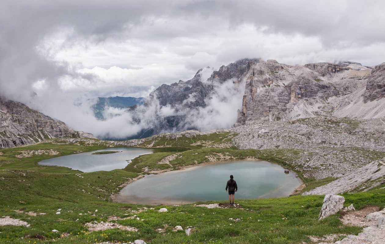 Hiker in the wilderness