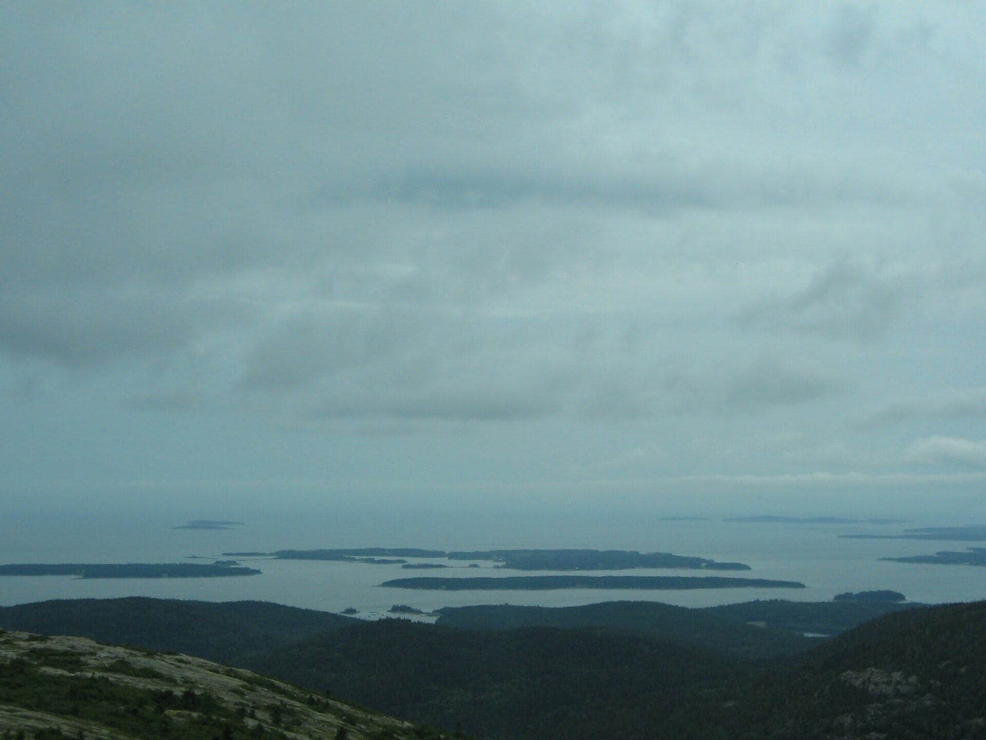 The Cranberry Isles viewed from Cadillac Mountain in Acadia