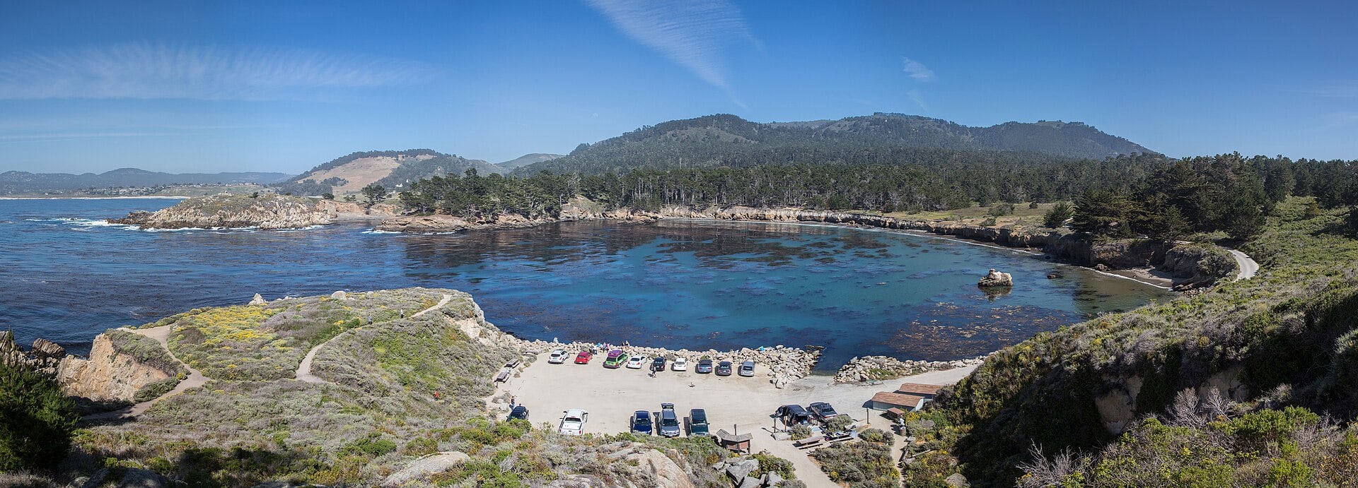 Whalers Cove and its clear blue water at Point Lobos