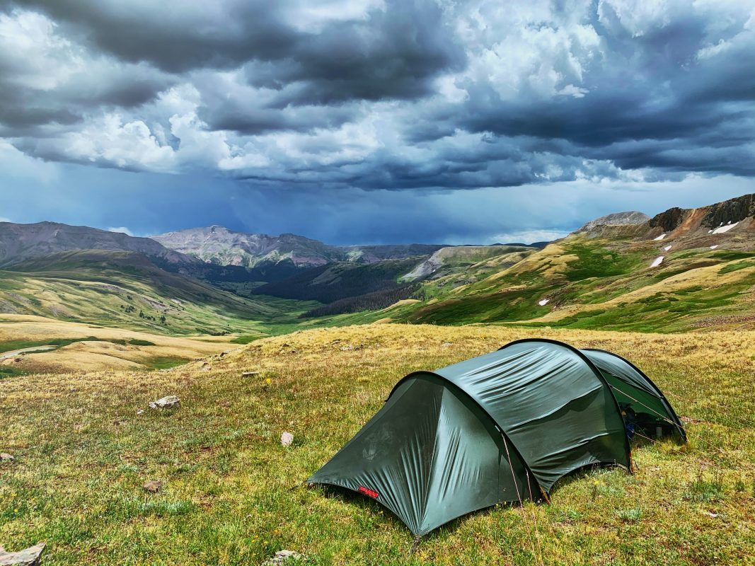 Camping on alpine tundra in southwest Colorado