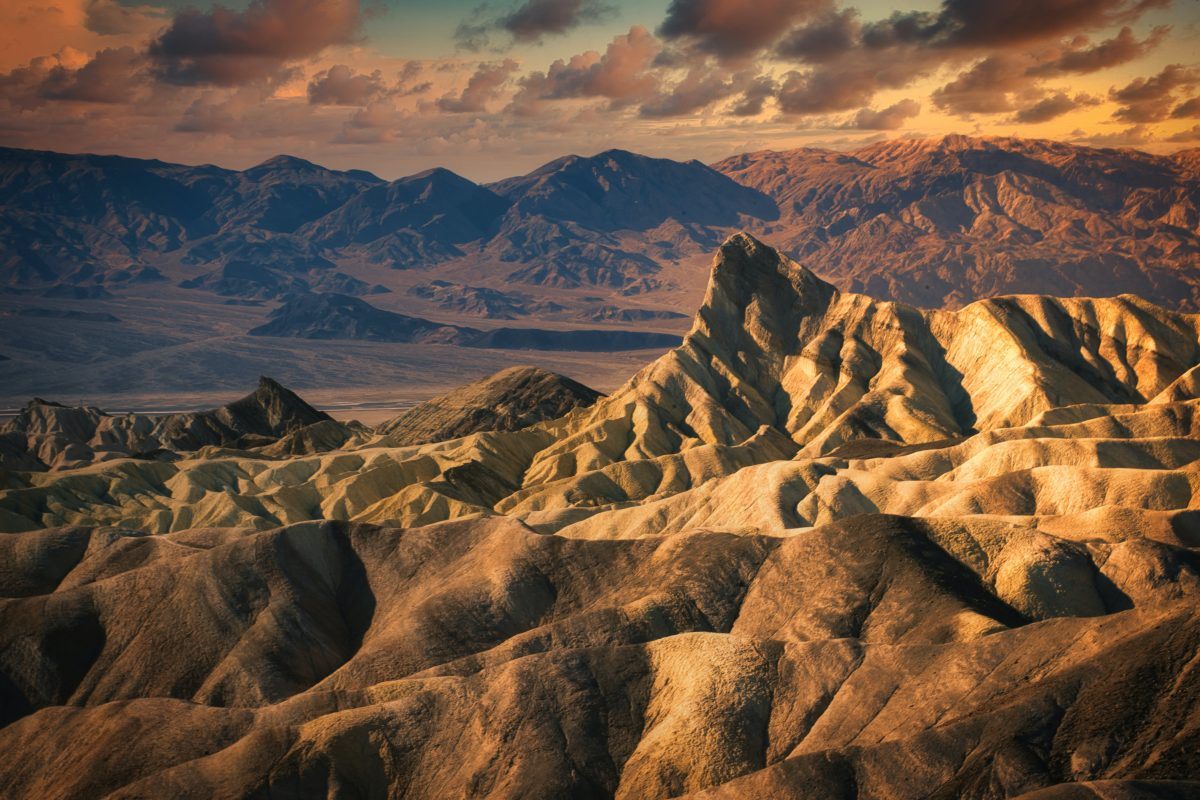 brown rock formations in death valley national park