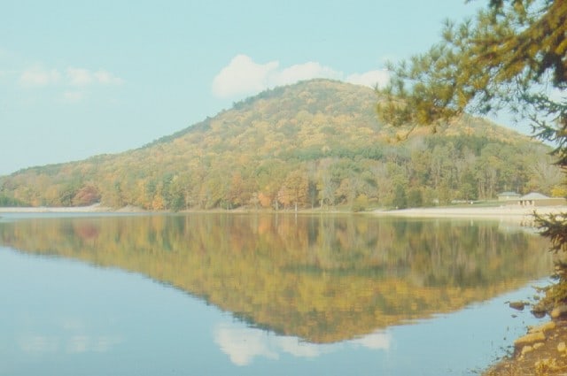 Cowans Gap State Park lake near the Standing Stone Trail