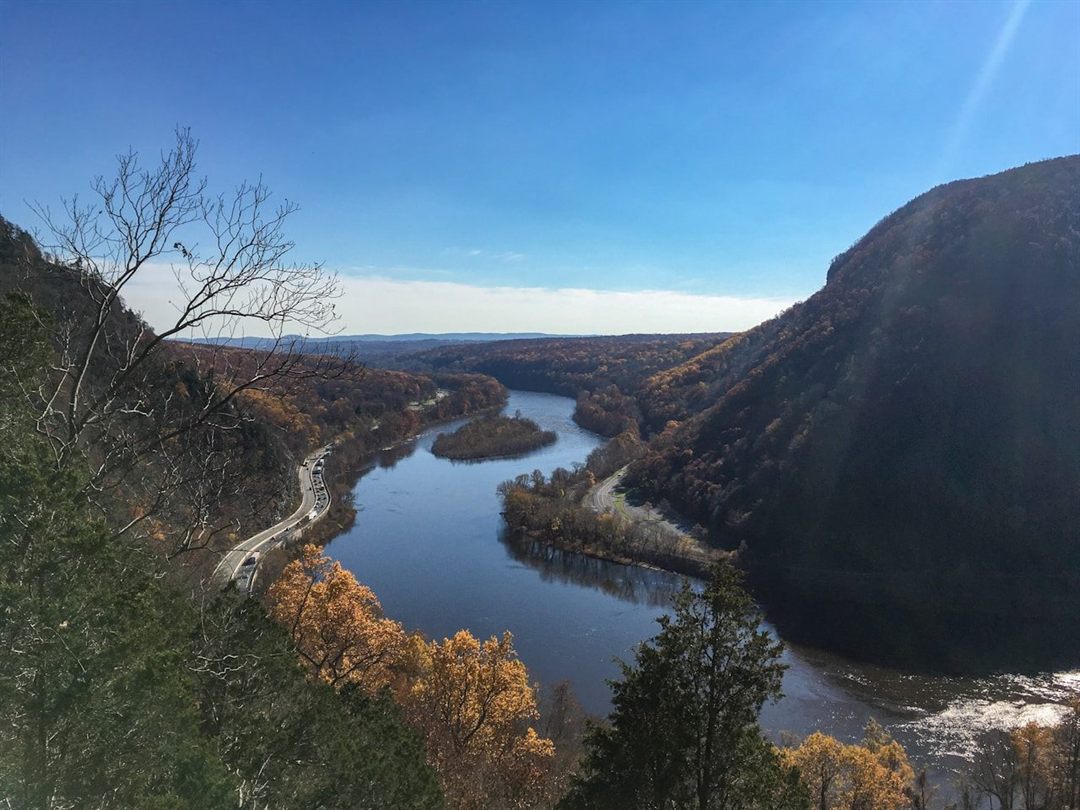 Delaware Water Gap viewed from Mount Tammany in autumn
