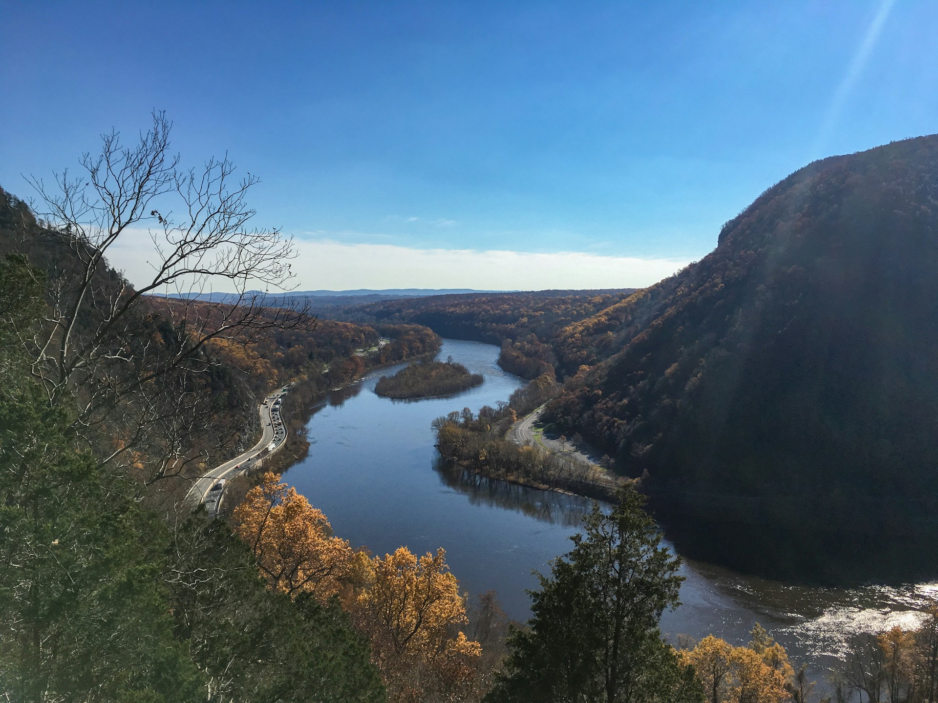 The Delaware Water Gap viewed from Mount Tammany