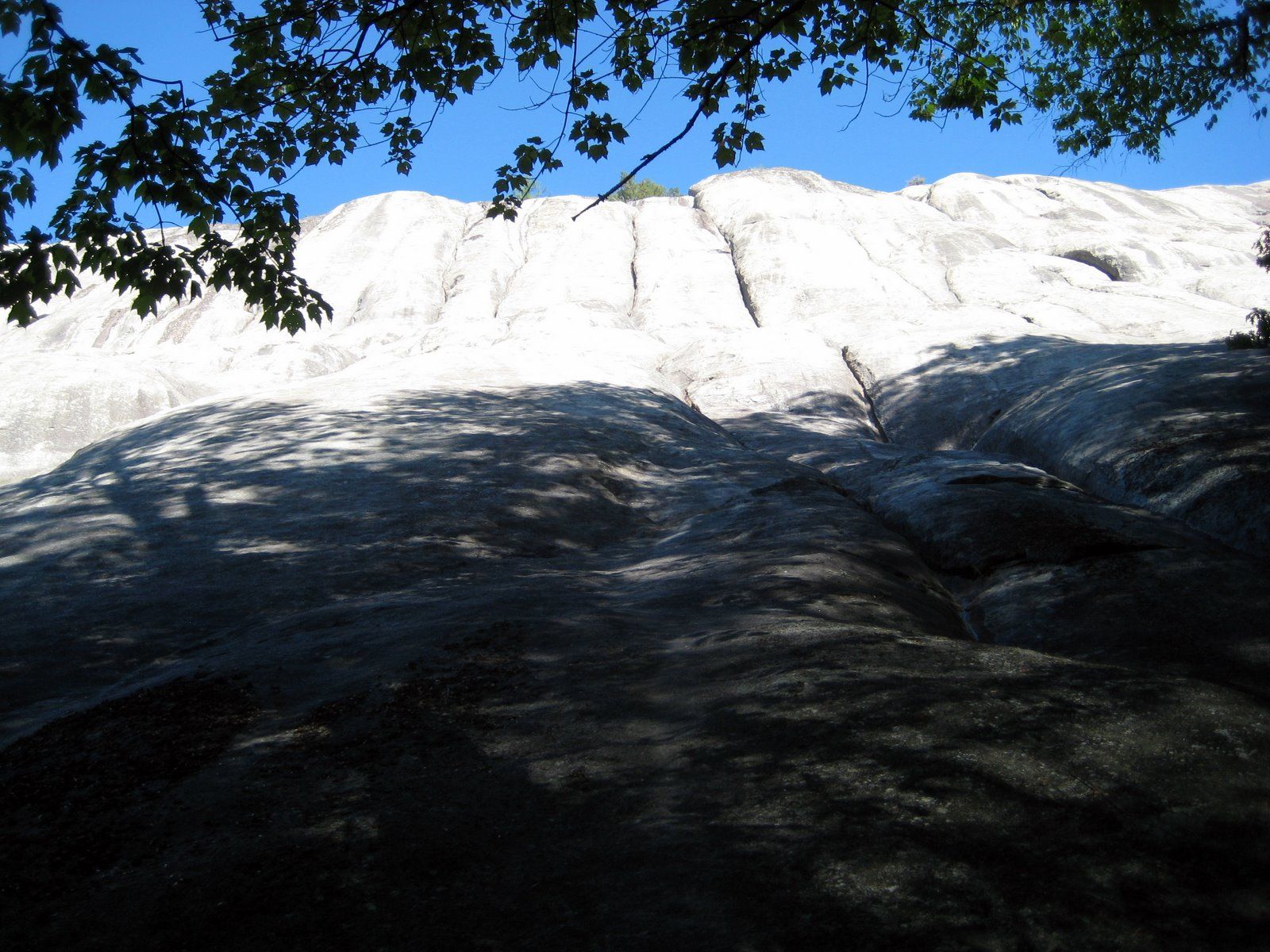 The exposed granite face of Cedar Rock along the Art Loeb Trail