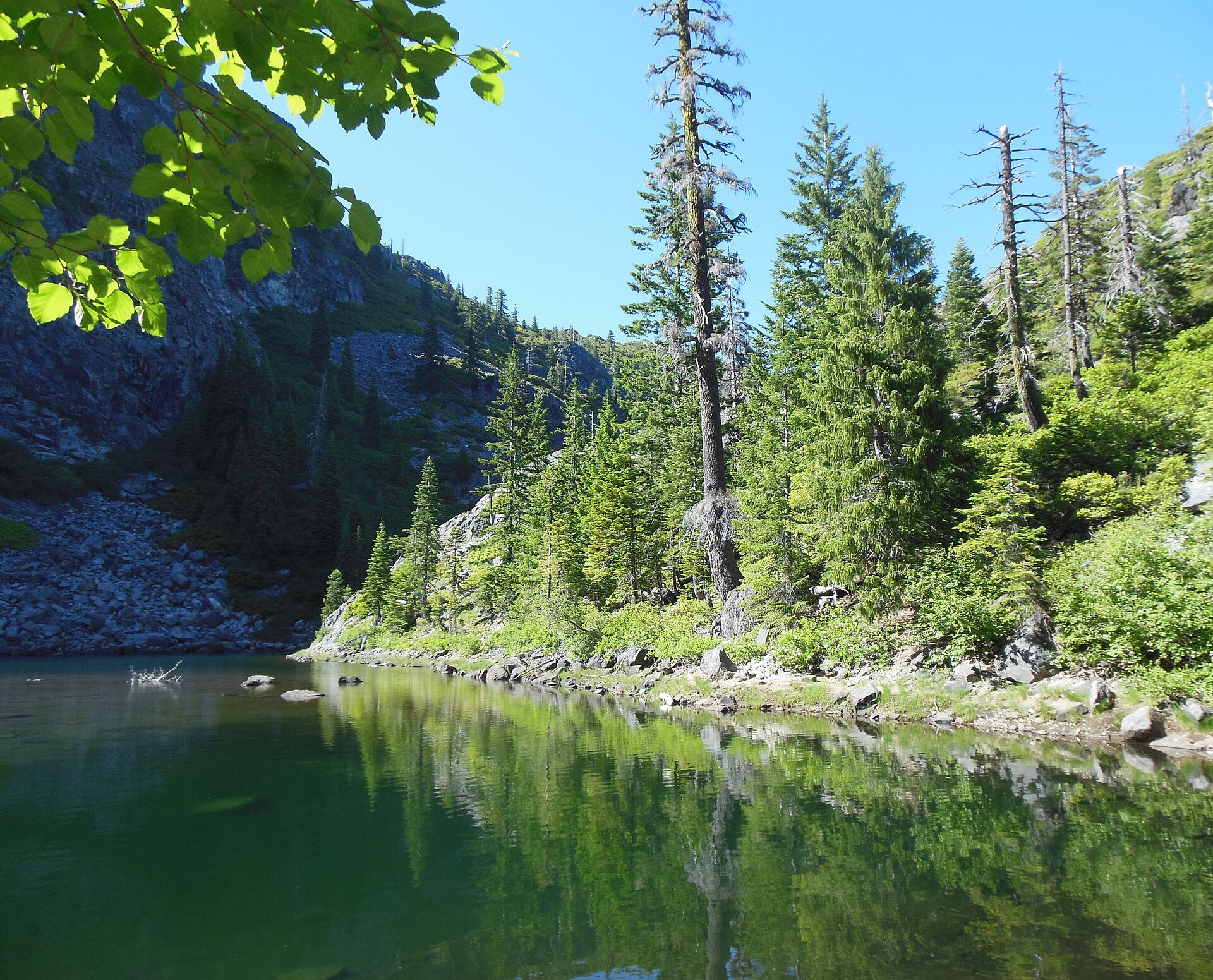 A secluded mountain lake in the Siskiyou Wilderness