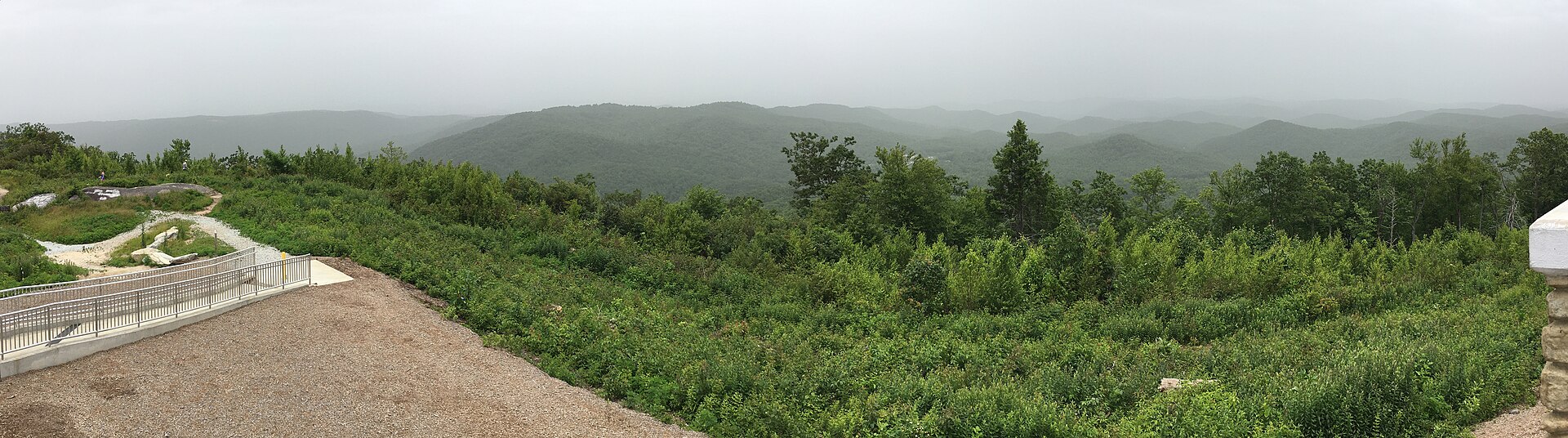 The view from Sassafras Mountain in South Carolina