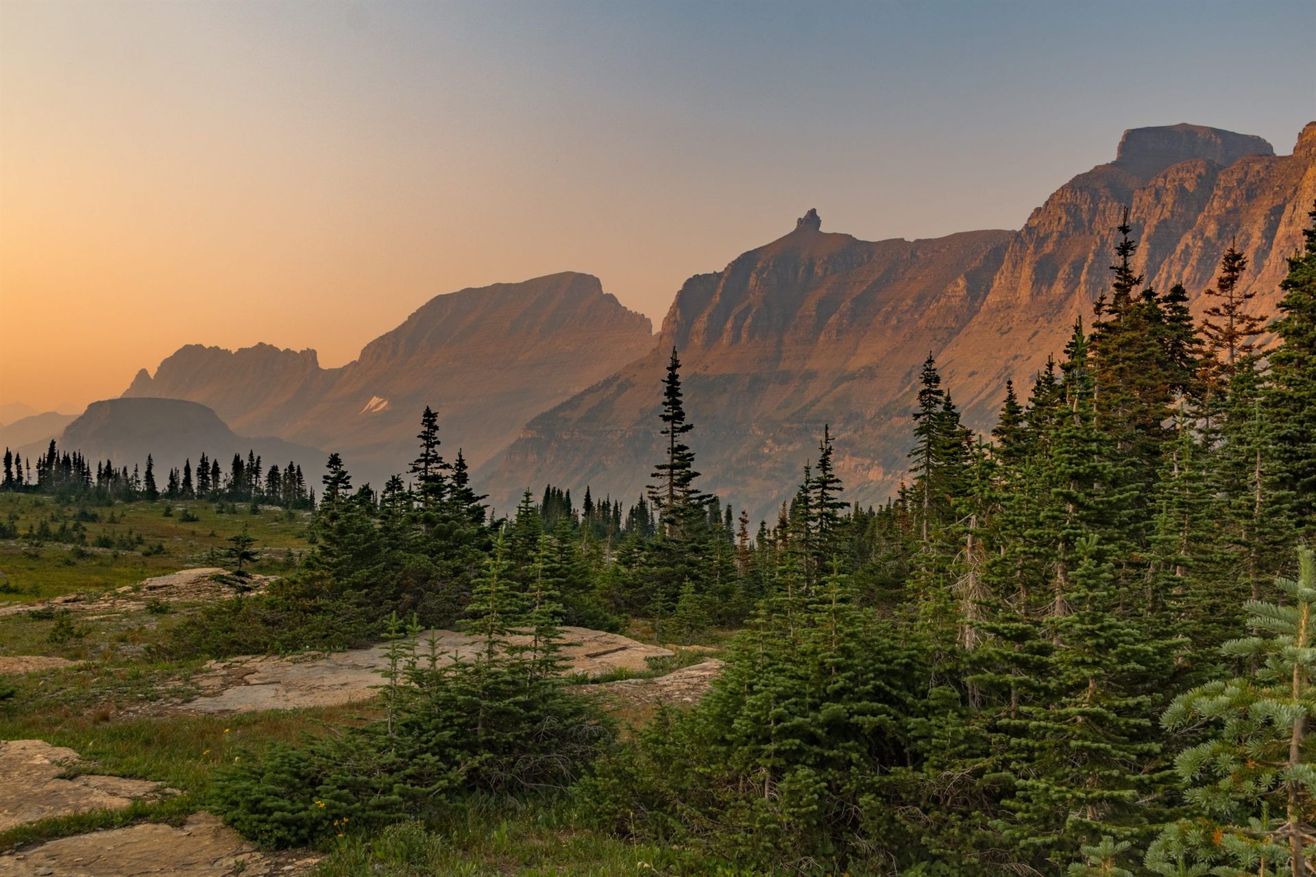 Sunset in Glacier National Park