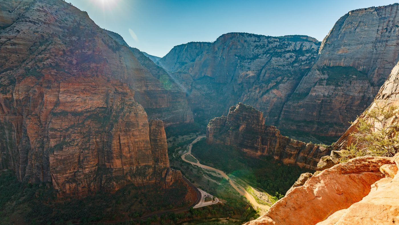View into Zion Valley from Angel’s Landing
