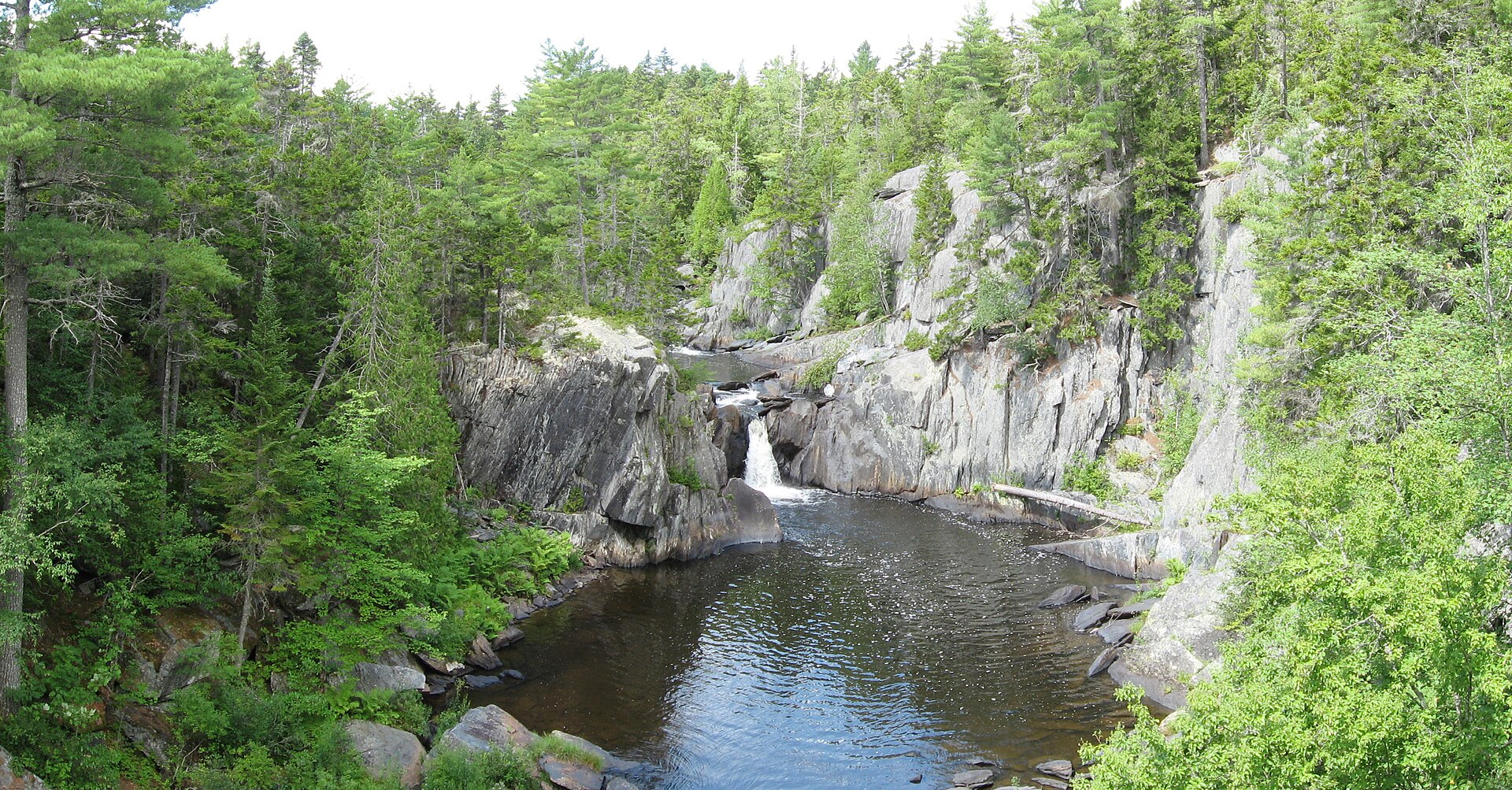 The rocky river gorge at Gulf Hagas in Maine