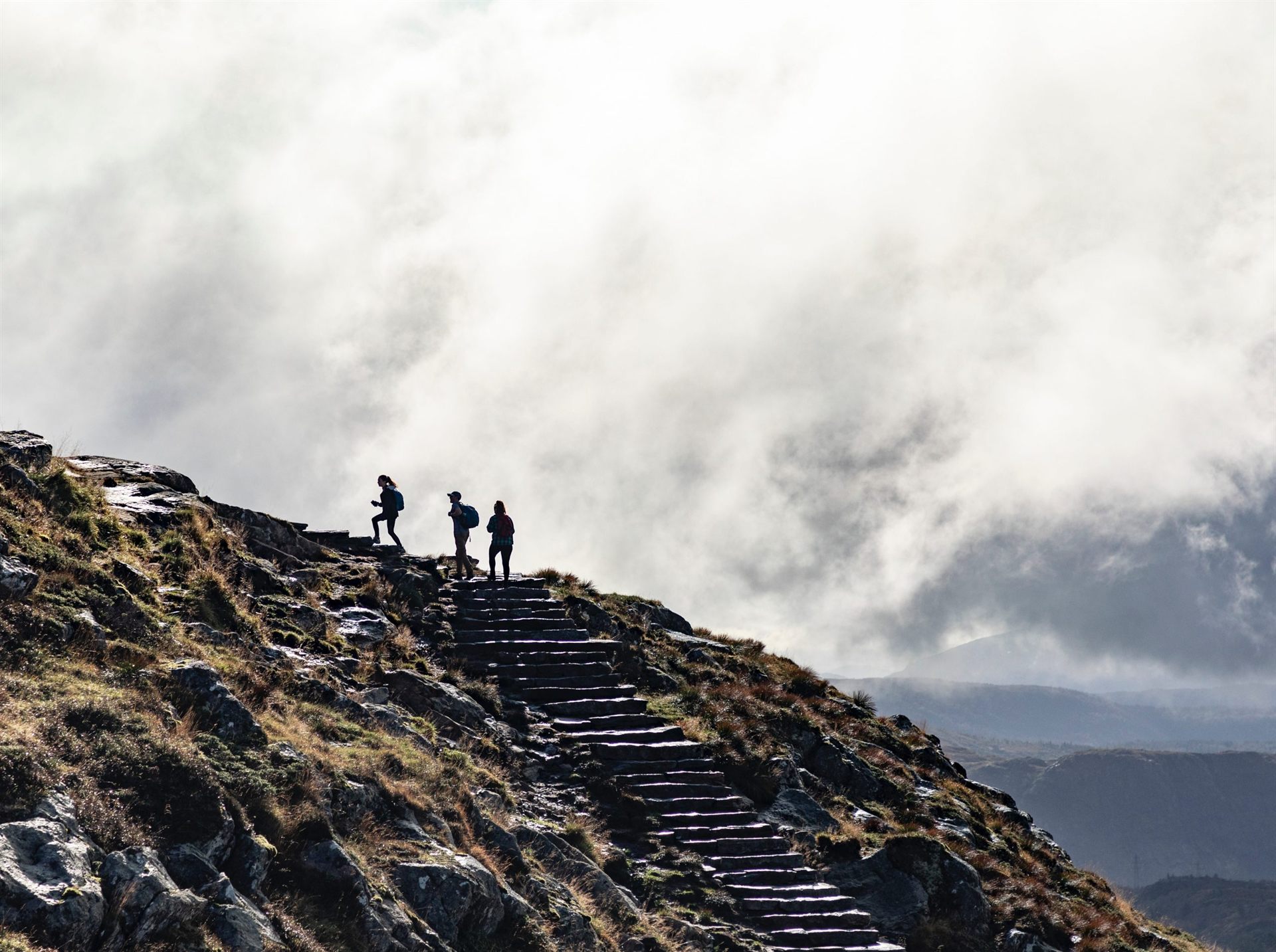 hikers on the trail