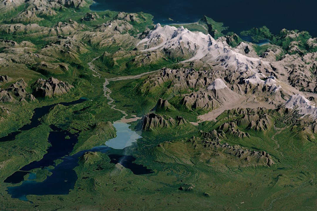 Wild volcanic landscape in Katmai National Park and Preserve