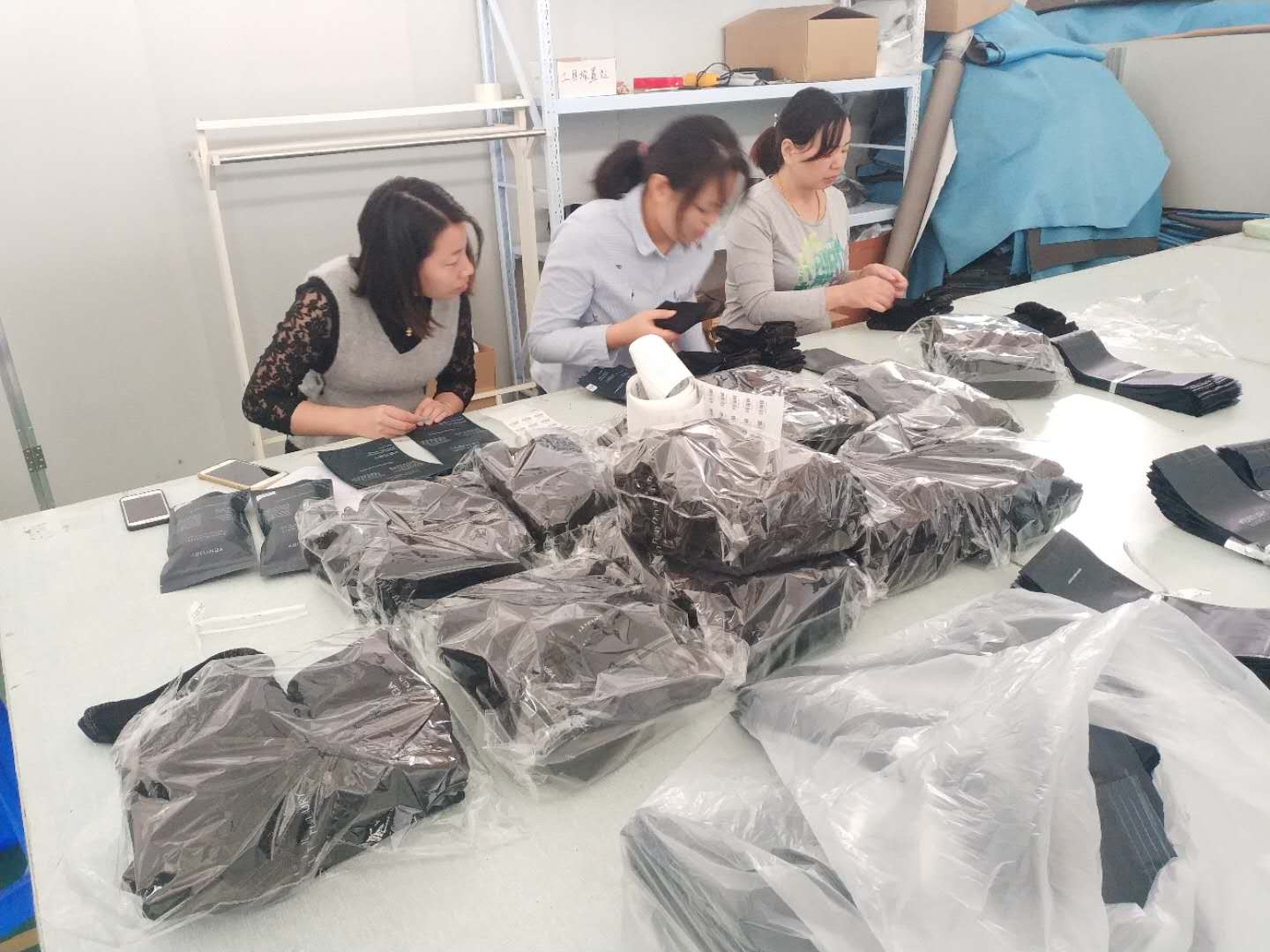 packing first production batch