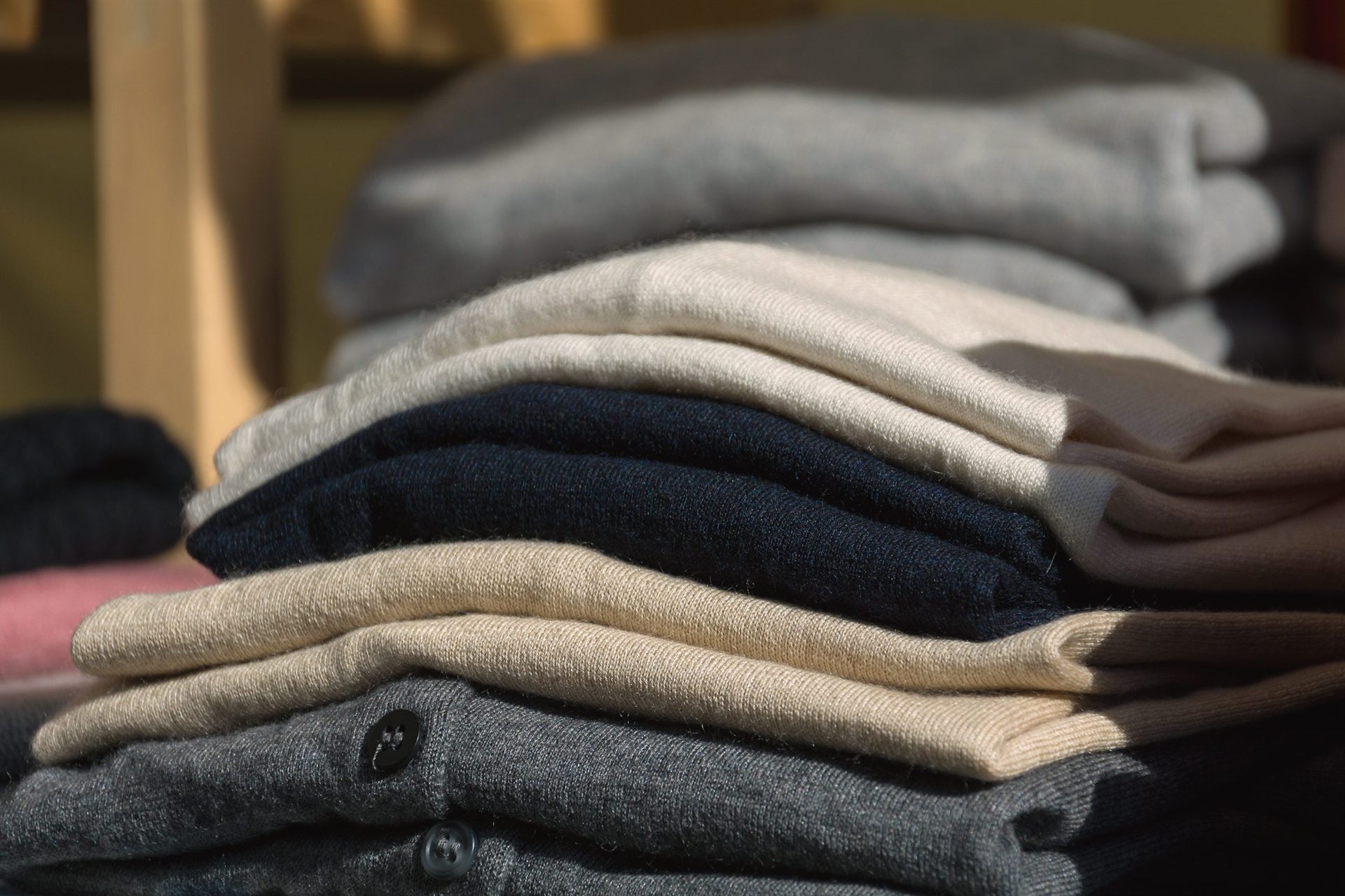 luxury wool sweaters in shop