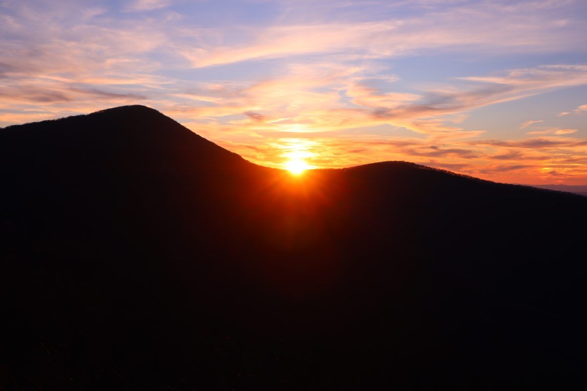 sunset at new river gorge park