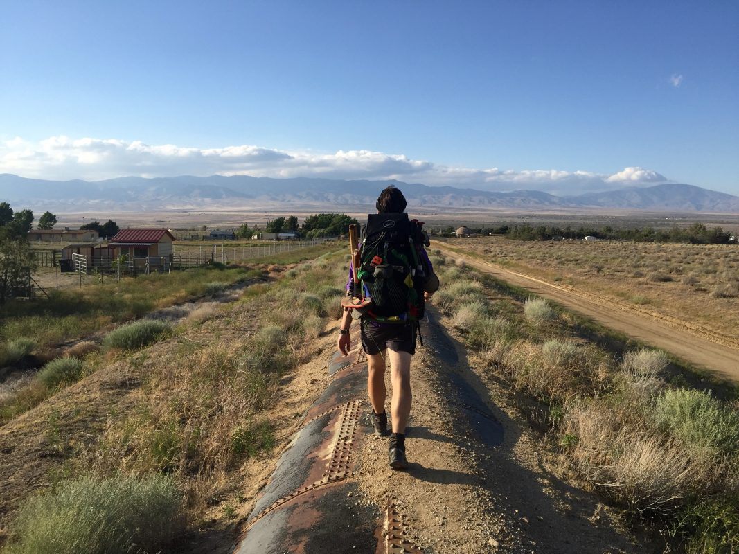 Hiking at a trail in PCT