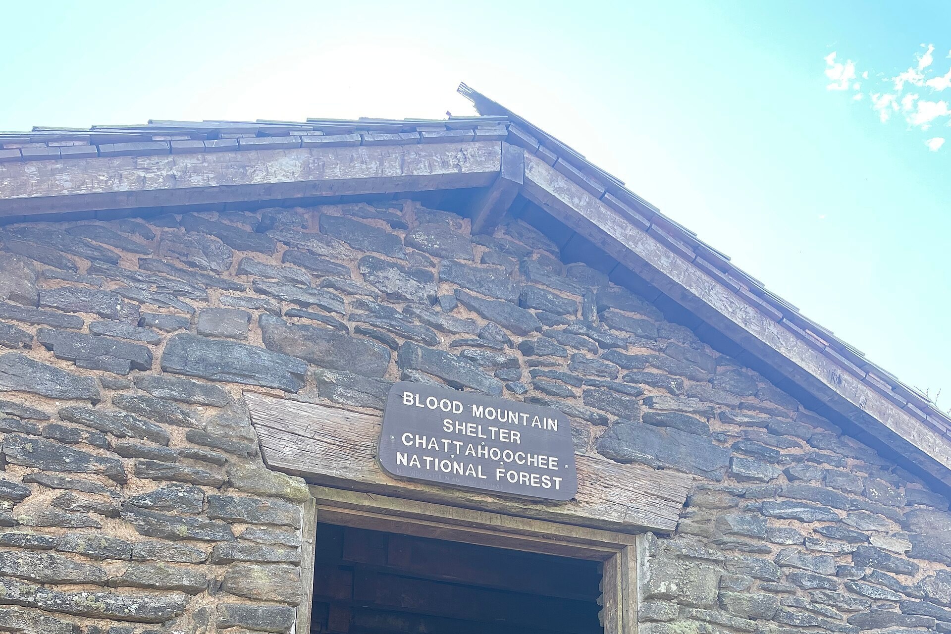 Blood Mountain Shelter on the Appalachian Trail in Georgia