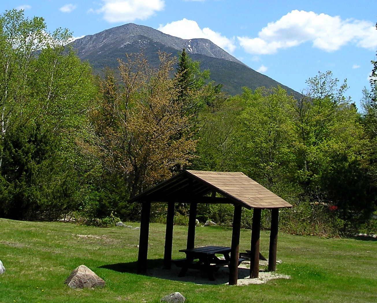 Mount Katahdin rising above the northern Appalachian Trail landscape