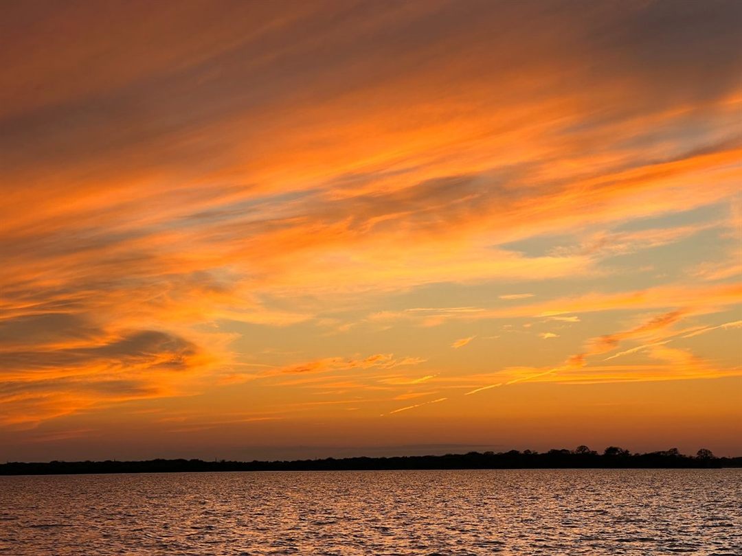 Sunset over the lake at Cedar Hill State Park near Dallas