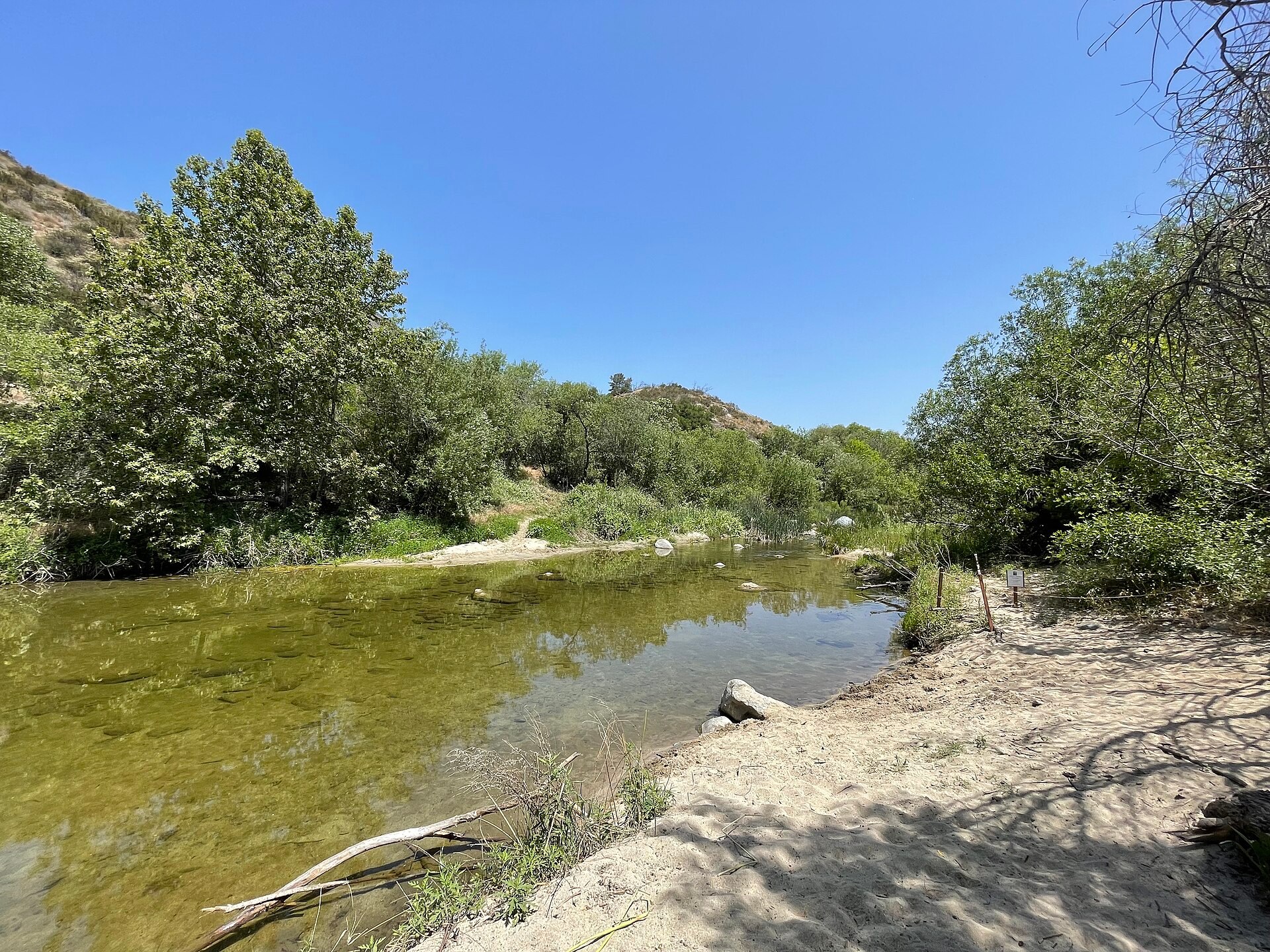 A calm ford on the Santa Margarita River