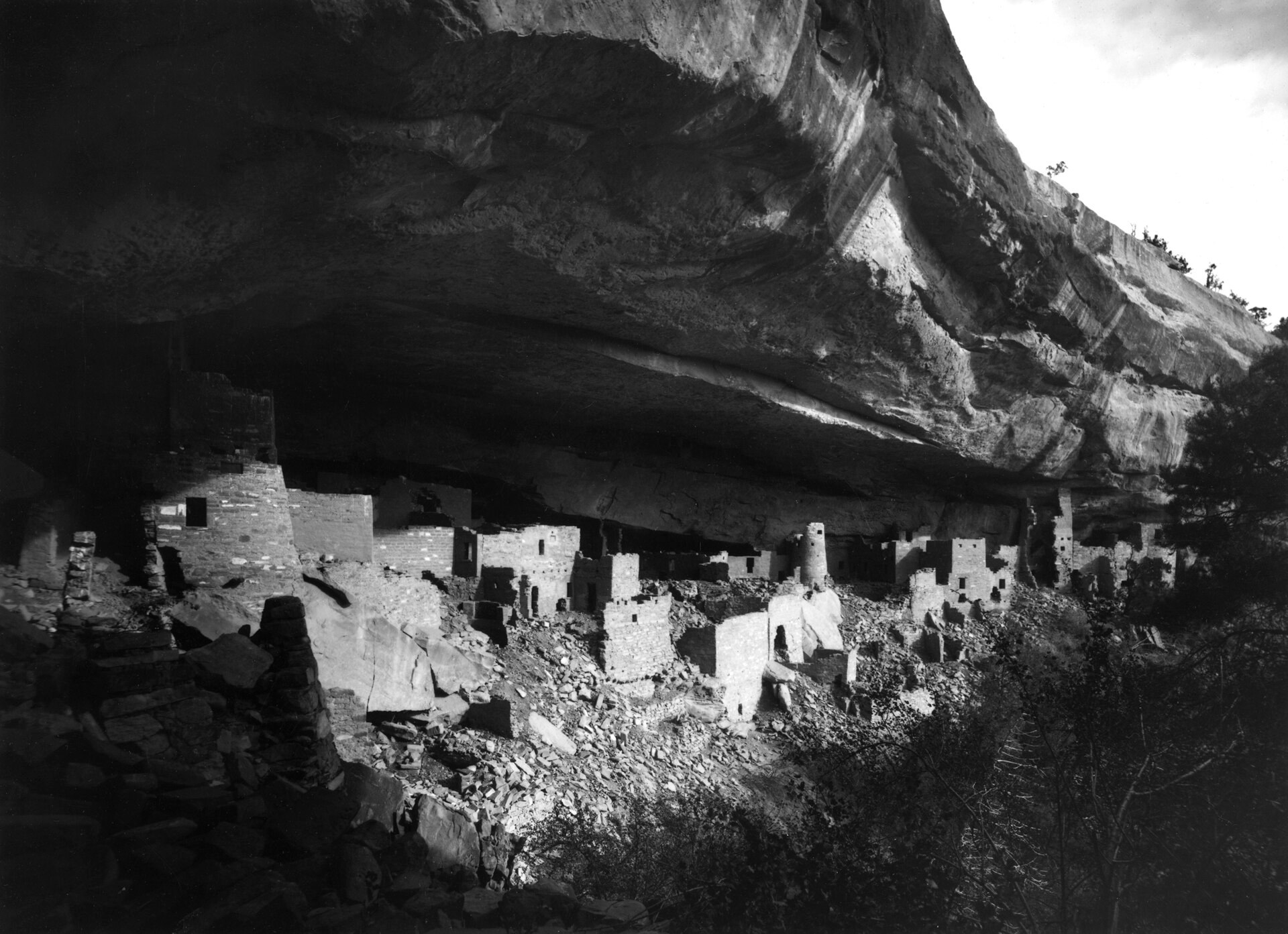 A historic 1891 photograph of Cliff Palace at Mesa Verde