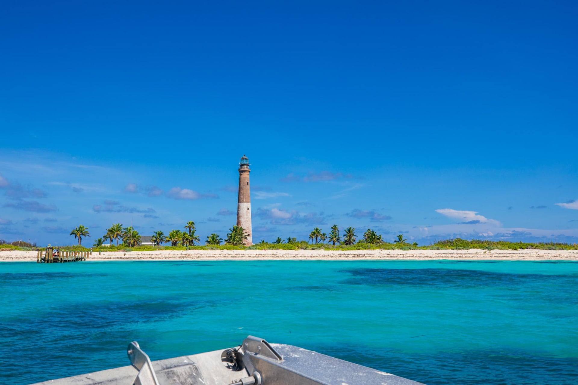 Loggerhead Key viewed across the blue waters of Dry Tortugas