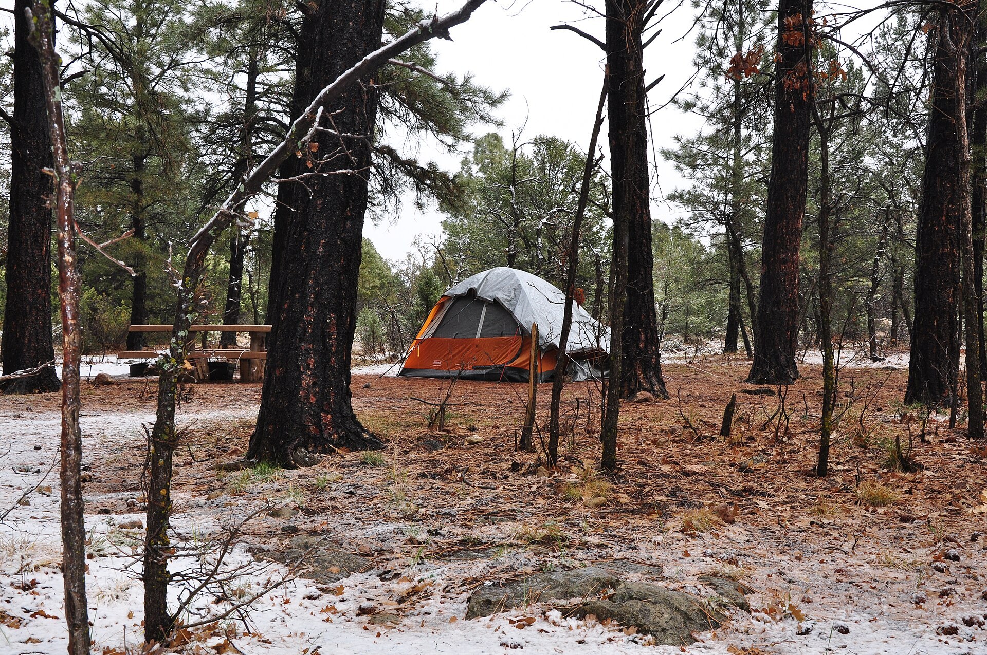Winter camping at Mather Campground in Grand Canyon National Park