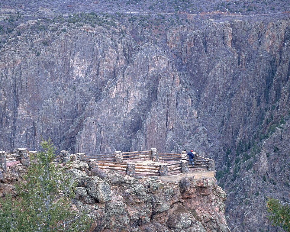 A view into Black Canyon from Gunnison Point