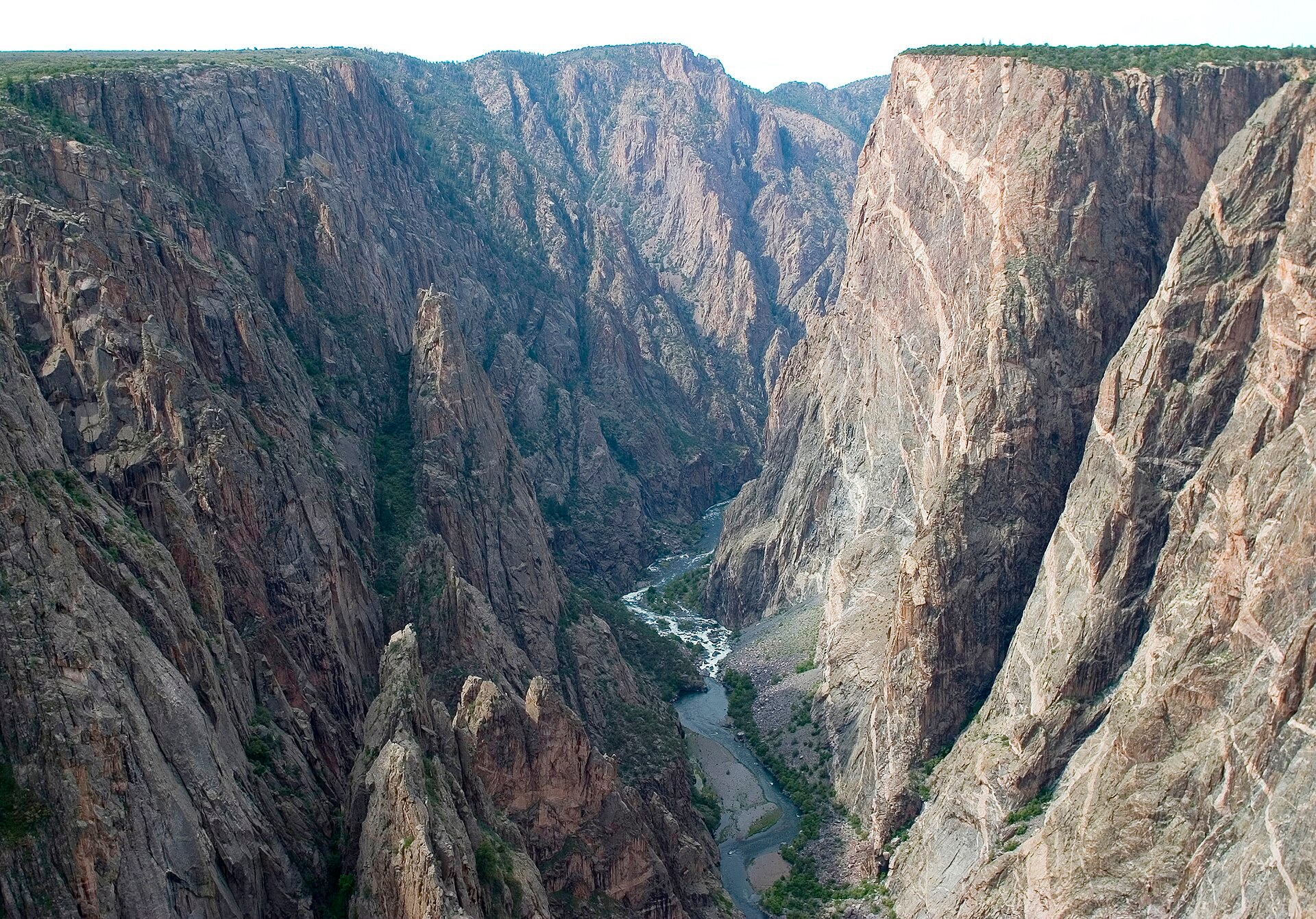 The sheer Painted Wall in Black Canyon of the Gunnison