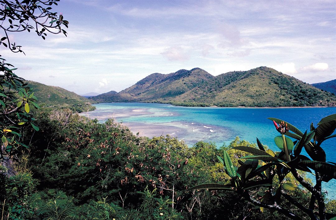 Green hills and clear Caribbean bays in Virgin Islands National Park