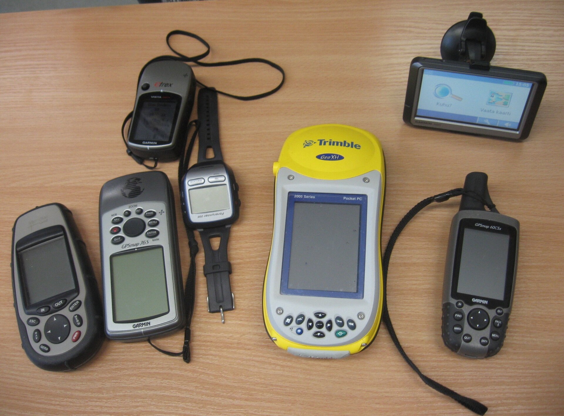 A GPS device used to record GPX route data