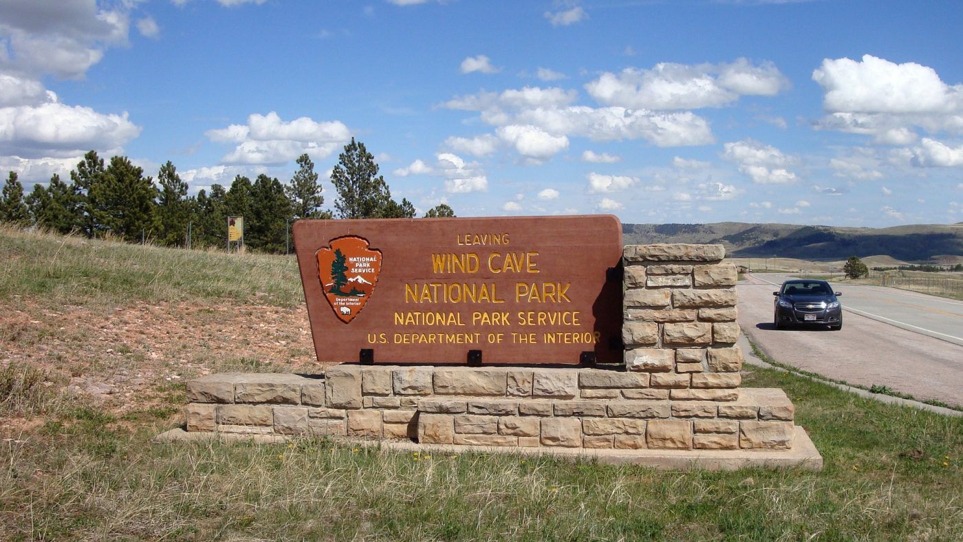 Wind Cave National Park Entrance Sign