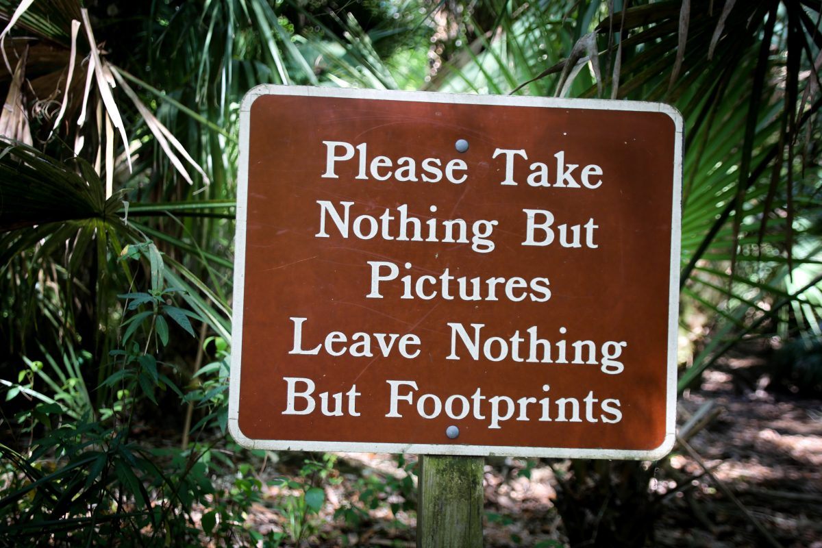 Sign in a National Park