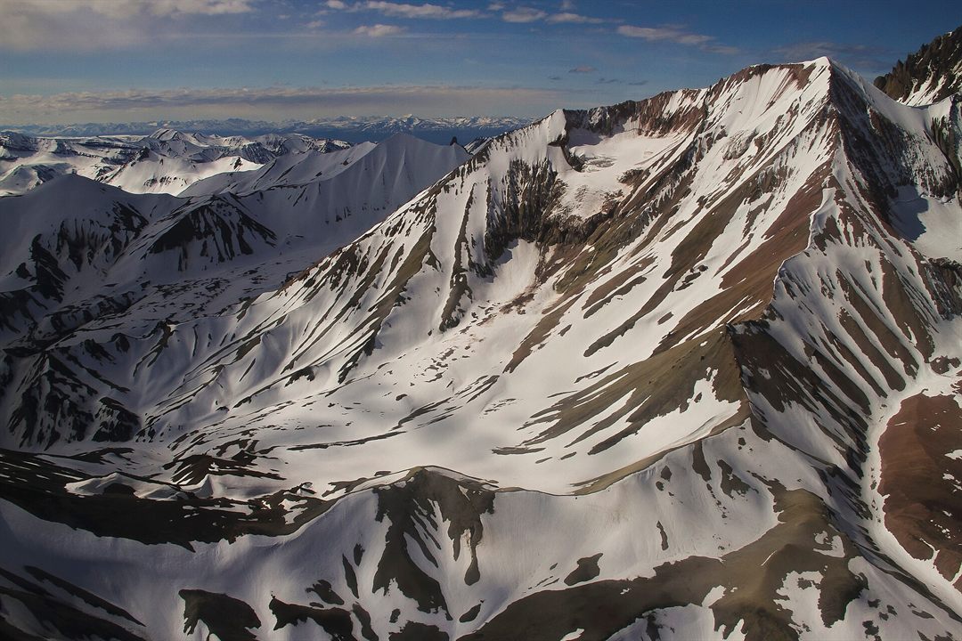 Snow-covered mountain ranges in Wrangell–St. Elias National Park and Preserve
