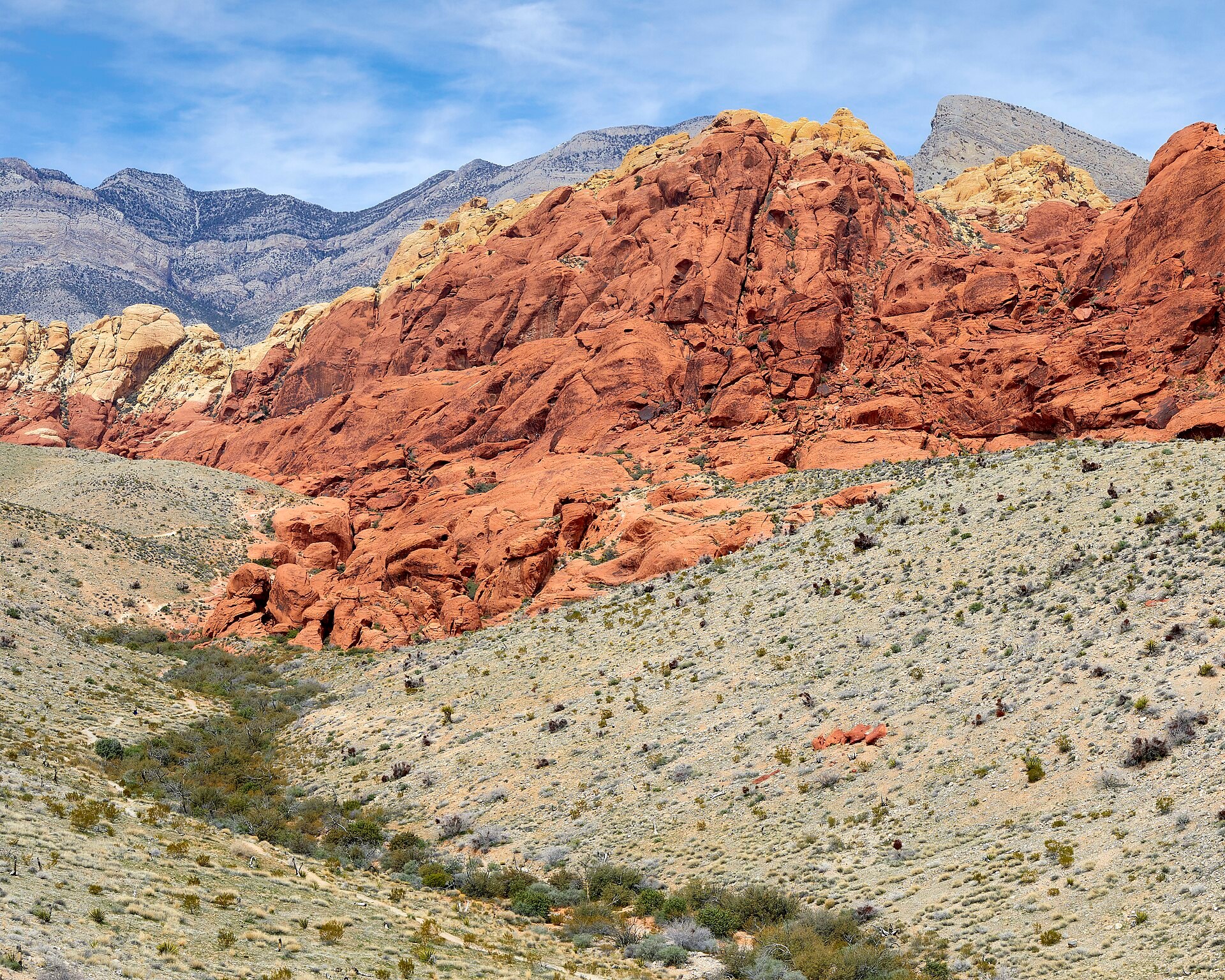The colorful Calico Hills at Red Rock Canyon