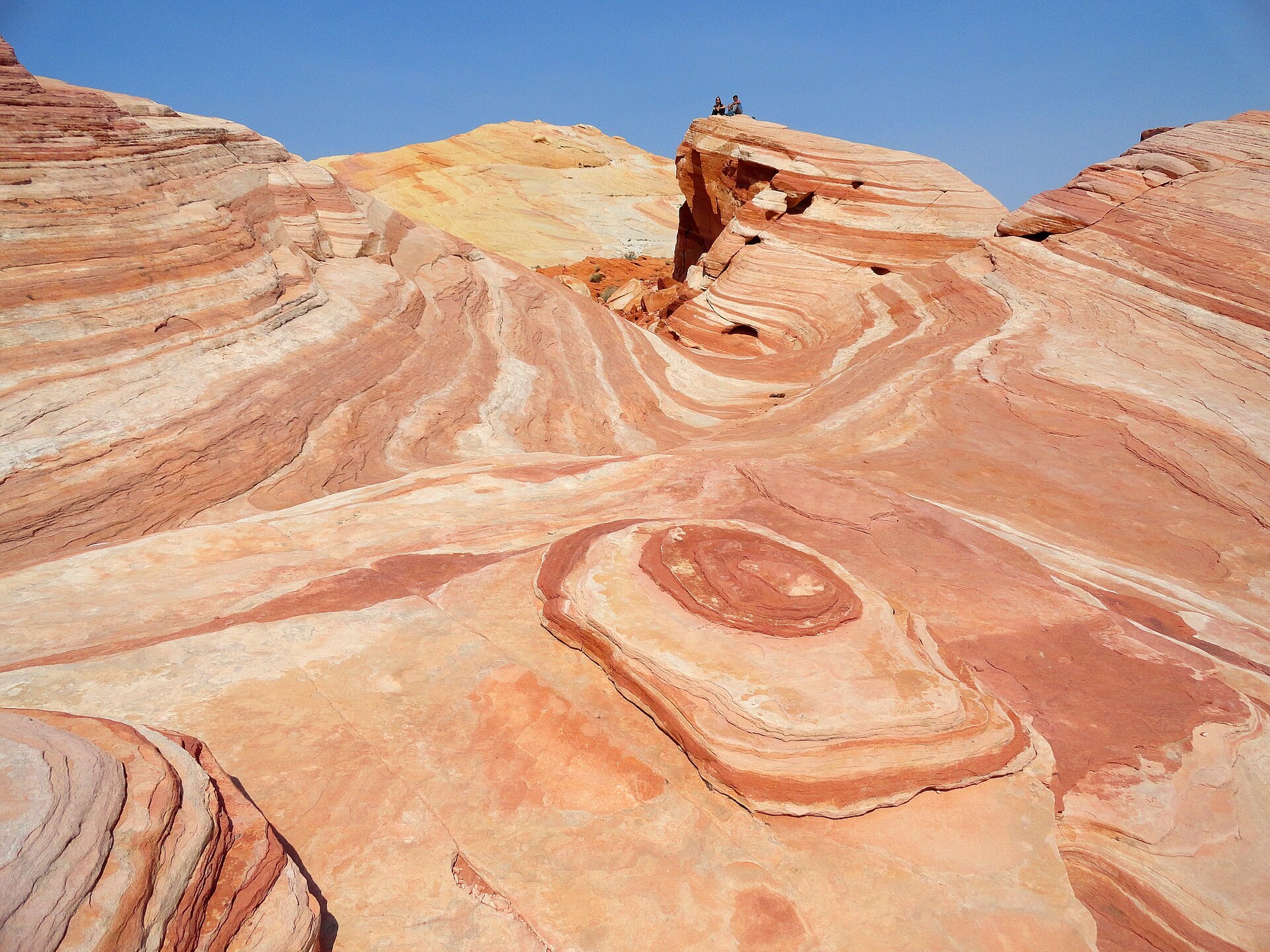 Striped sandstone along the Fire Wave Trail in Valley of Fire